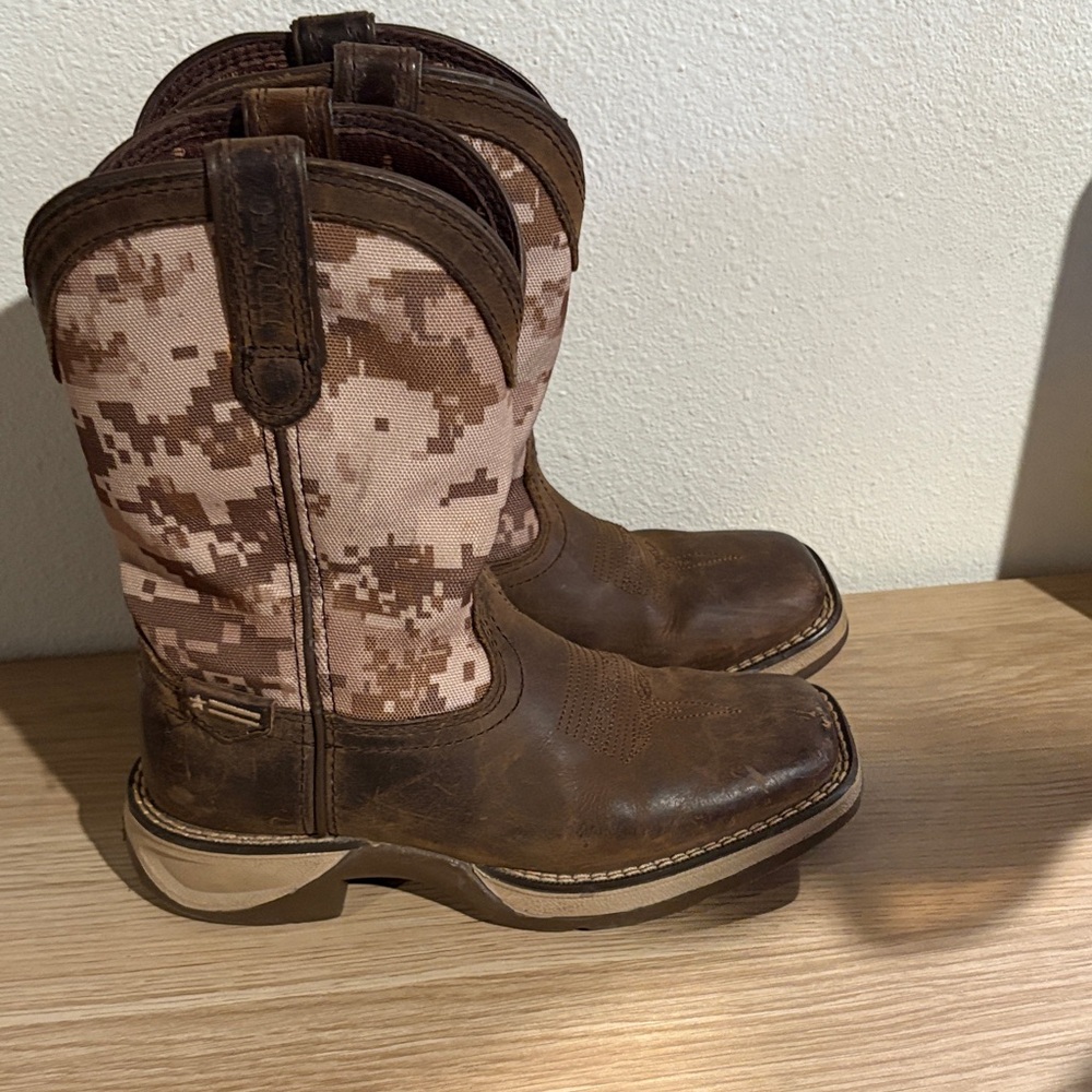 Durango Brown and Tan Kids Boots